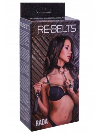 Черный поводок и чокер с кольцом Rada - Rebelts - купить с доставкой в Одинцово