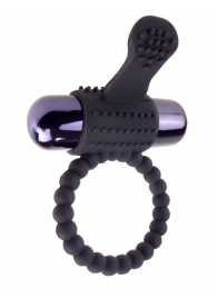 Черное эрекционное виброкольцо Vibrating Silicone Super Ring - Pipedream - в Одинцово купить с доставкой