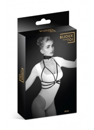Черная упряжь на грудь Julia - Bijoux Pour Toi - купить с доставкой в Одинцово