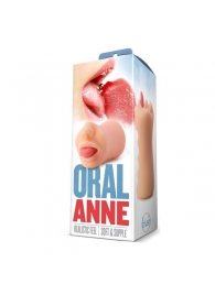 Телесный мастурбатор-ротик с язычком Oral Anne - Blush Novelties - в Одинцово купить с доставкой