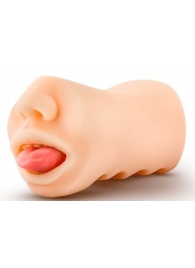 Телесный мастурбатор-ротик с язычком Oral Anne - Blush Novelties - в Одинцово купить с доставкой