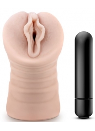 Телесный мастурбатор-вагина с вибропулей Ashley - Blush Novelties - в Одинцово купить с доставкой