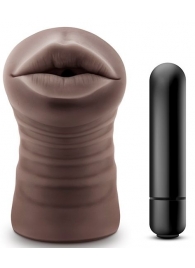 Коричневый мастурбатор-ротик Heather - Blush Novelties - в Одинцово купить с доставкой