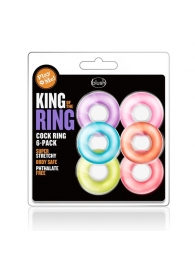 Набор из 6 эрекционных колец King of the Ring - Blush Novelties - в Одинцово купить с доставкой