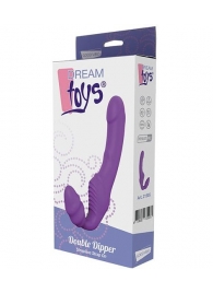 Фиолетовый безремневой вибрострапон DOUBLE DIPPER - Dream Toys - купить с доставкой в Одинцово
