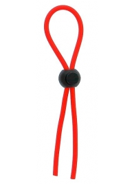 Красное эрекционное лассо с одной бусиной-утяжкой STRETCHY THIN LASSO - Dream Toys - в Одинцово купить с доставкой