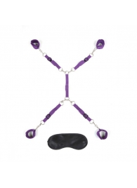 Фиолетовый набор фиксаций на кровати Classic Bedspreader - Lux Fetish - купить с доставкой в Одинцово