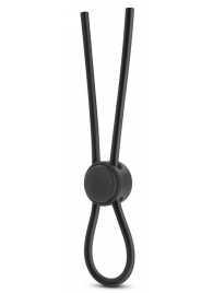 Черное силиконовое лассо на пенис SILICONE LOOP COCK RING - Blush Novelties - в Одинцово купить с доставкой