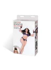 Чёрные манжеты для фиксации на кровати Bondage Bed Strap - Lux Fetish - купить с доставкой в Одинцово