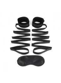 Чёрные манжеты для фиксации на кровати Bondage Bed Strap - Lux Fetish - купить с доставкой в Одинцово