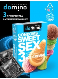Презервативы для орального секса DOMINO Sweet Sex с ароматом мороженого - 3 шт. - Domino - купить с доставкой в Одинцово