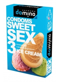 Презервативы для орального секса DOMINO Sweet Sex с ароматом мороженого - 3 шт. - Domino - купить с доставкой в Одинцово