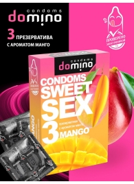 Презервативы для орального секса DOMINO Sweet Sex с ароматом манго - 3 шт. - Domino - купить с доставкой в Одинцово