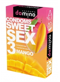 Презервативы для орального секса DOMINO Sweet Sex с ароматом манго - 3 шт. - Domino - купить с доставкой в Одинцово