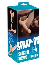 Силиконовый полый страпон на ремнях Silicone Strap-on - 16 см. - Orion - купить с доставкой в Одинцово