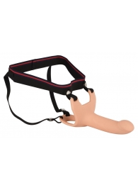 Силиконовый полый страпон на ремнях Silicone Strap-on - 16 см. - Orion - купить с доставкой в Одинцово