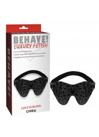 Черная маска на глаза Behave - Chisa - купить с доставкой в Одинцово
