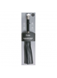 Черная плеть Easytoys Flogger With Metal Grip - 38 см. - Easy toys - купить с доставкой в Одинцово