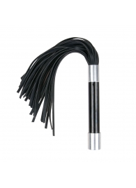 Черная плеть Easytoys Flogger With Metal Grip - 38 см. - Easy toys - купить с доставкой в Одинцово