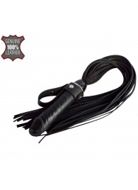 Черная плеть  Ковбой  с ручкой-фаллосом - 55 см. - Sitabella - купить с доставкой в Одинцово