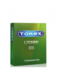 Текстурированные презервативы Torex  С точками  - 3 шт. - Torex - купить с доставкой в Одинцово