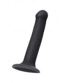 Черный фаллос на присоске Silicone Bendable Dildo M - 18 см. - Strap-on-me - купить с доставкой в Одинцово