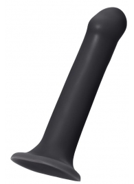 Черный фаллос на присоске Silicone Bendable Dildo XL - 20 см. - Strap-on-me - купить с доставкой в Одинцово