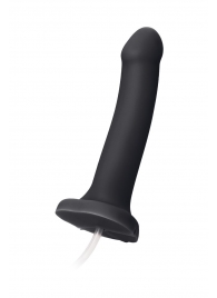 Черный фаллос с имитацией эякуляции Silicon Cum Dildo L - 19,6 см. - Strap-on-me - купить с доставкой в Одинцово