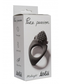 Черное эрекционное виброкольцо Pure Passion Midnight - Lola Games - в Одинцово купить с доставкой