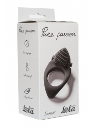 Черное эрекционное виброкольцо Pure Passion Sunset - Lola Games - в Одинцово купить с доставкой