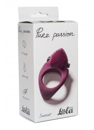 Бордовое эрекционное виброкольцо Pure Passion Sunset - Lola Games - в Одинцово купить с доставкой