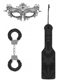 Черный игровой набор Introductory Bondage Kit №4 - Shots Media BV - купить с доставкой в Одинцово