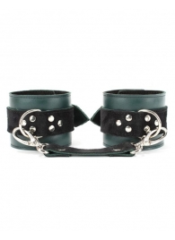 Изумрудные наручники Ladys Arsenal на карабинах - БДСМ Арсенал - купить с доставкой в Одинцово