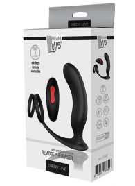 Черный массажер простаты REMOTE P-PLEASER - Dream Toys - в Одинцово купить с доставкой
