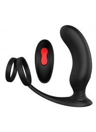 Черный массажер простаты REMOTE P-PLEASER - Dream Toys - в Одинцово купить с доставкой