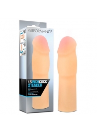 Телесная насадка-удлинитель на пенис PERFORMANCE 1.5INCH COCK XTENDER - 16 см. - Blush Novelties - в Одинцово купить с доставкой