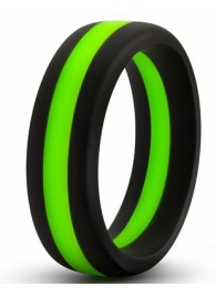 Черно-зеленое эрекционное кольцо Silicone Go Pro Cock Ring - Blush Novelties - в Одинцово купить с доставкой