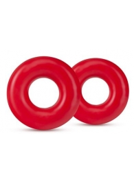 Набор из 2 красных эрекционных колец DONUT RINGS OVERSIZED - Blush Novelties - в Одинцово купить с доставкой