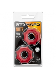 Набор из 2 красных фигурных эрекционных колец NUTZ - Blush Novelties - в Одинцово купить с доставкой