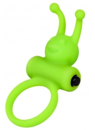 Зеленое эрекционное виброкольцо на пенис Cock Ring - A-toys - в Одинцово купить с доставкой