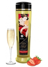 Массажное масло с ароматом клубники и шампанского Romance - 240 мл. - Shunga - купить с доставкой в Одинцово