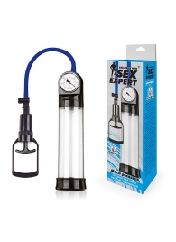 Прозрачная вакуумная помпа Sex Expert с манометром - Sex Expert - в Одинцово купить с доставкой