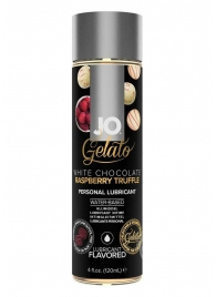 Лубрикант с ароматом трюфелей из белого шоколада и малины JO GELATO WHITE CHOCOLATE RASPBERRY TRUFFLE - 120 мл. - System JO - купить с доставкой в Одинцово