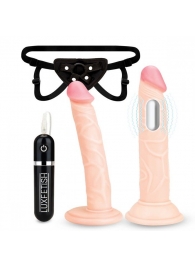 Регулируемые трусики с 2 насадками - 16 и 15 см. - Lux Fetish - купить с доставкой в Одинцово