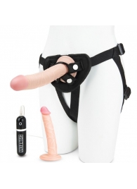 Регулируемые трусики с 2 насадками - 16 и 15 см. - Lux Fetish - купить с доставкой в Одинцово