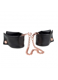 Черные мягкие наручники Entice French Cuffs с цепью - California Exotic Novelties - купить с доставкой в Одинцово