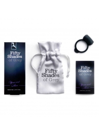 Темно-серое эрекционное кольцо Vibrating Love Ring с вибрацией - Fifty Shades of Grey - в Одинцово купить с доставкой