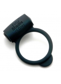 Темно-серое эрекционное кольцо Vibrating Love Ring с вибрацией - Fifty Shades of Grey - в Одинцово купить с доставкой