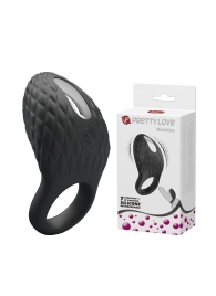 Черное эрекционное виброкольцо с рельефным дизайном Heloise - Baile - в Одинцово купить с доставкой