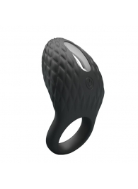 Черное эрекционное виброкольцо с рельефным дизайном Heloise - Baile - в Одинцово купить с доставкой